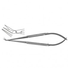 Jaboma Micro Scissor Angled - For Cleft Palate Stainless Steel, 18 cm - 7" Blade Size 12 mm
